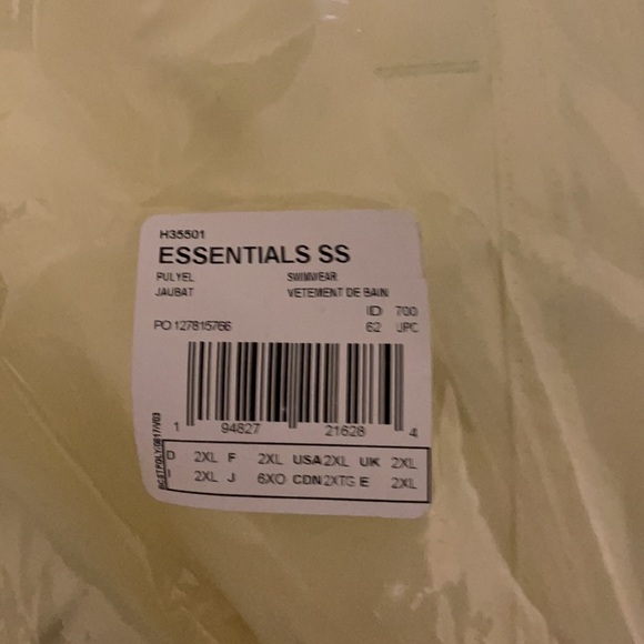 Adidas ESSENTIALS TREFOIL SWIM SHORTS in Pulse Yellow - Picture 8 of 9